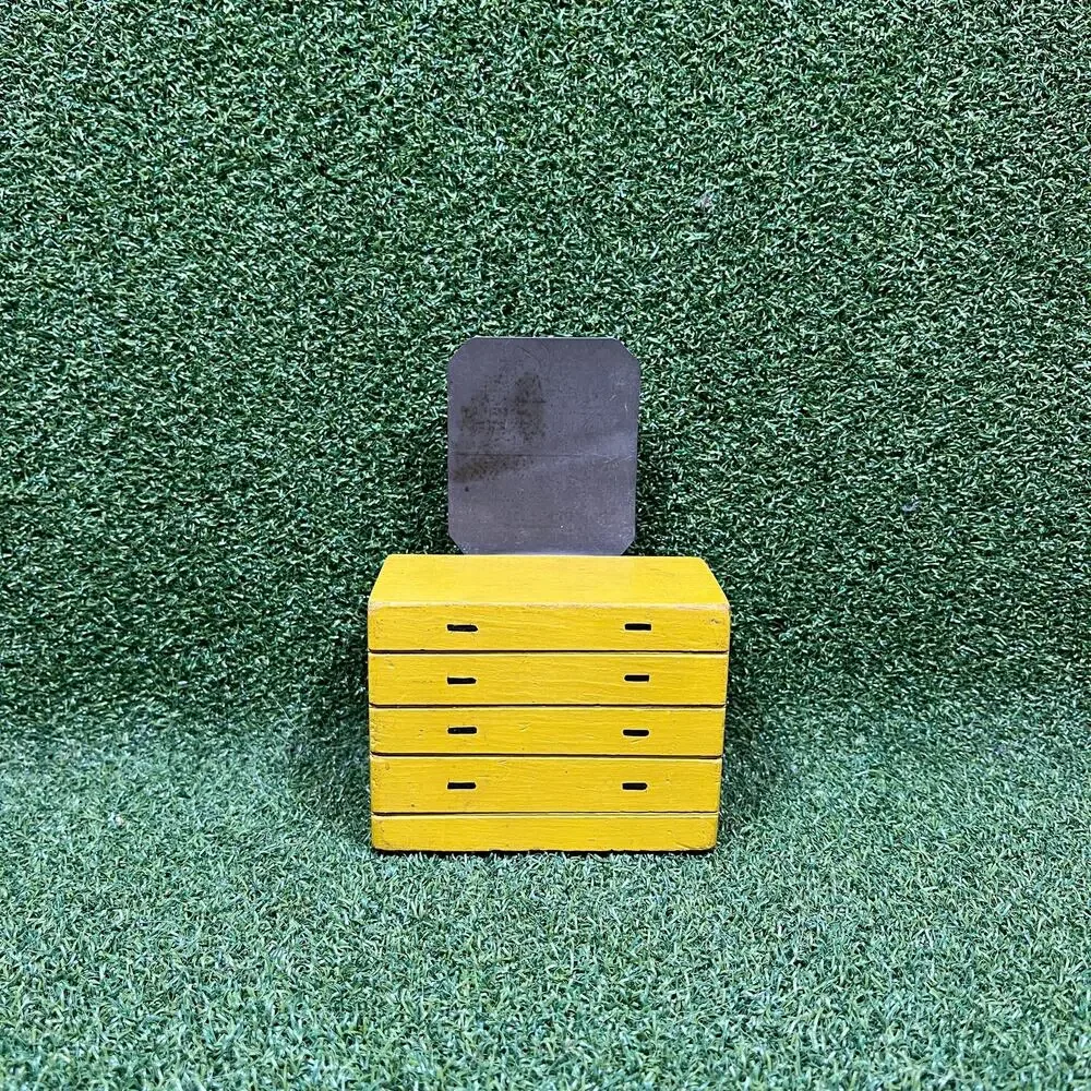 Vintage Yellow Miniature Chest of Drawer Set Dollhouse Furniture